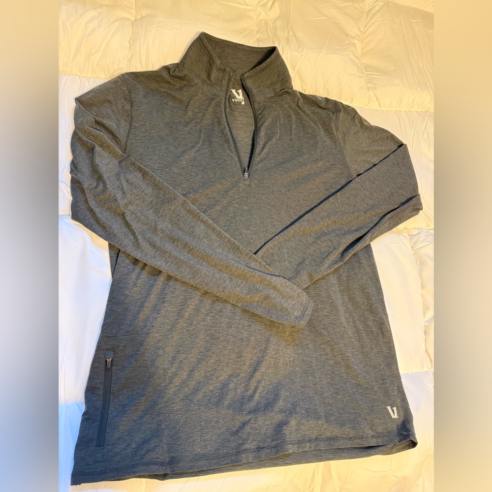 Vuori Gray Quarter-Zip Performance Pullover